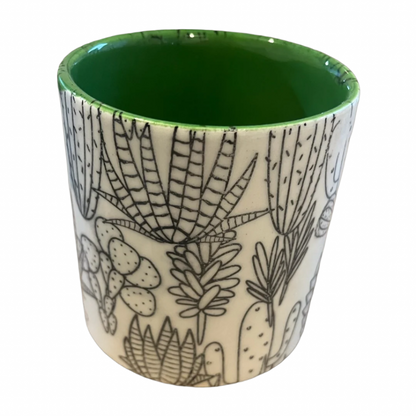 Cacti Ceramic Refillable Candle Pot