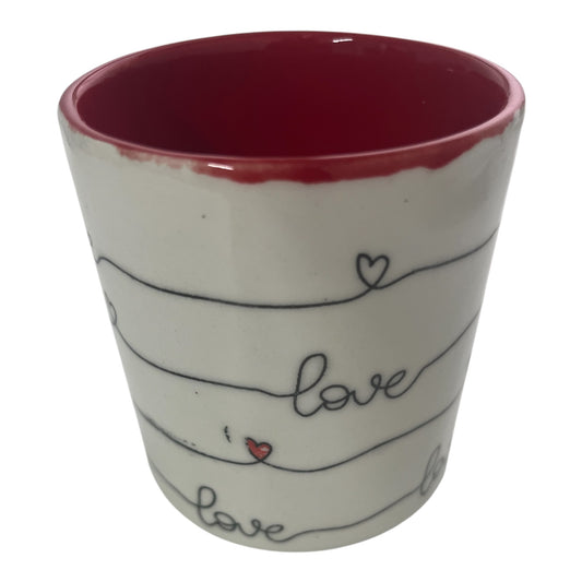 Love Ceramic Refillable Candle Pot