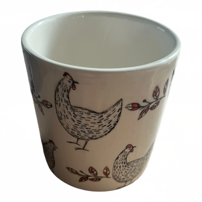 Chickens Ceramic Refillable Candle Pot