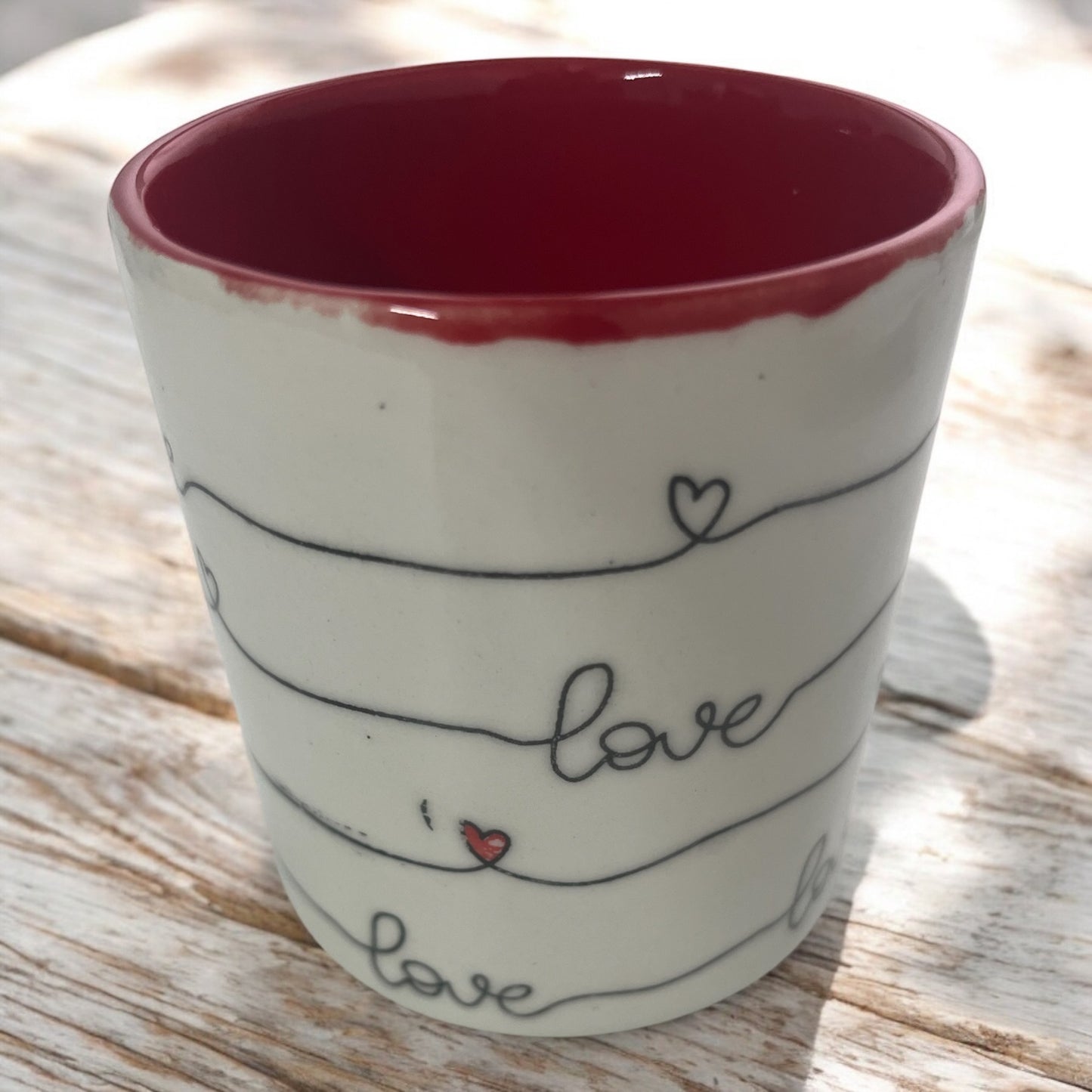 Love Ceramic Refillable Candle Pot