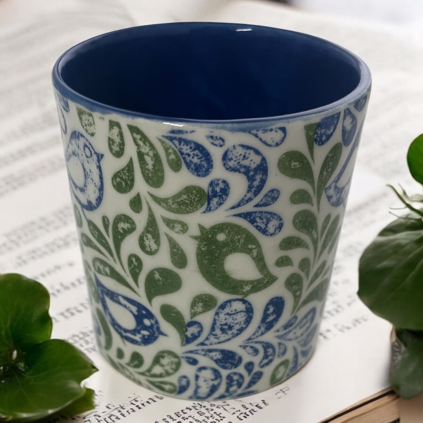 Partridge Ceramic Refillable Candle Pot