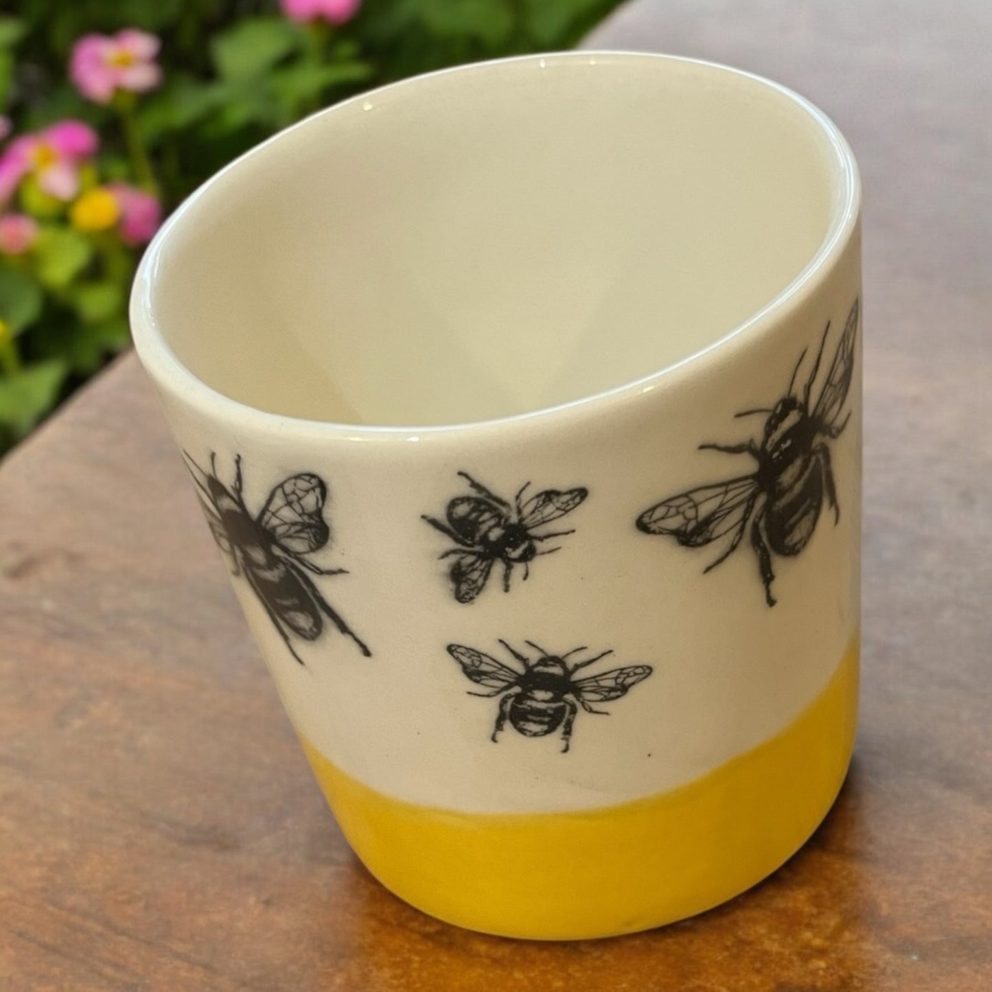 Bees Ceramic Refillable Candle Pot