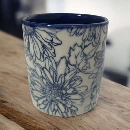 Daisy Ceramic Refillable Candle Pot